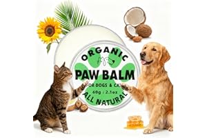 EGLAGEN Dog Paw Balm & Nose Balm (2.1oz ), Lick-Safe | All-Natural Dog & Cat Paw Protector Soother with Organic Coconut Oil for dog Dry and Cracked Paws, Nose, Elbows for Hot Pavement & Winter Protection