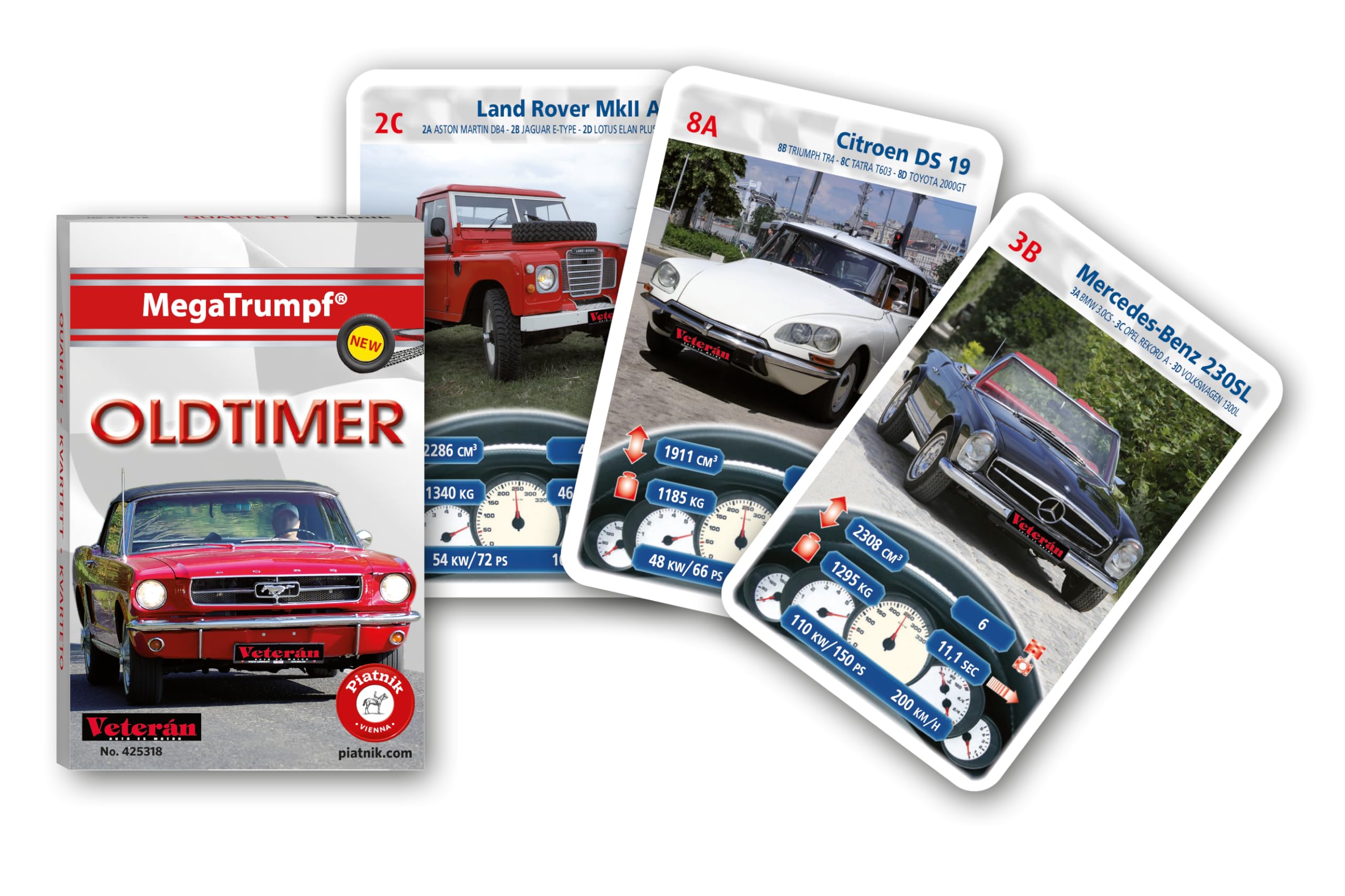 Piatnik 4253 "Mega Trumpf - Oldtimer Quartet Game