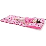 Disney Minnie Mouse Padded Toddler Easy Fold Nap Mat With Attached Pillow Case - Pink,Aqua