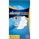 Always Infinity Size 1 Feminine Pads with Wings, Regular Absorbency, Unscented, 36 Count - Pack of 3 (108 Total Count) (Packaging May Vary)
