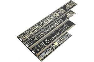 Mayata 3PCS/4PCS 15cm 20cm 25cm 30cm Multifunctional PCB Ruler Measuring Tool Resistor Capacitor Chip IC SMD Diode Transistor Package 180 Degrees (4pcs/lot)
