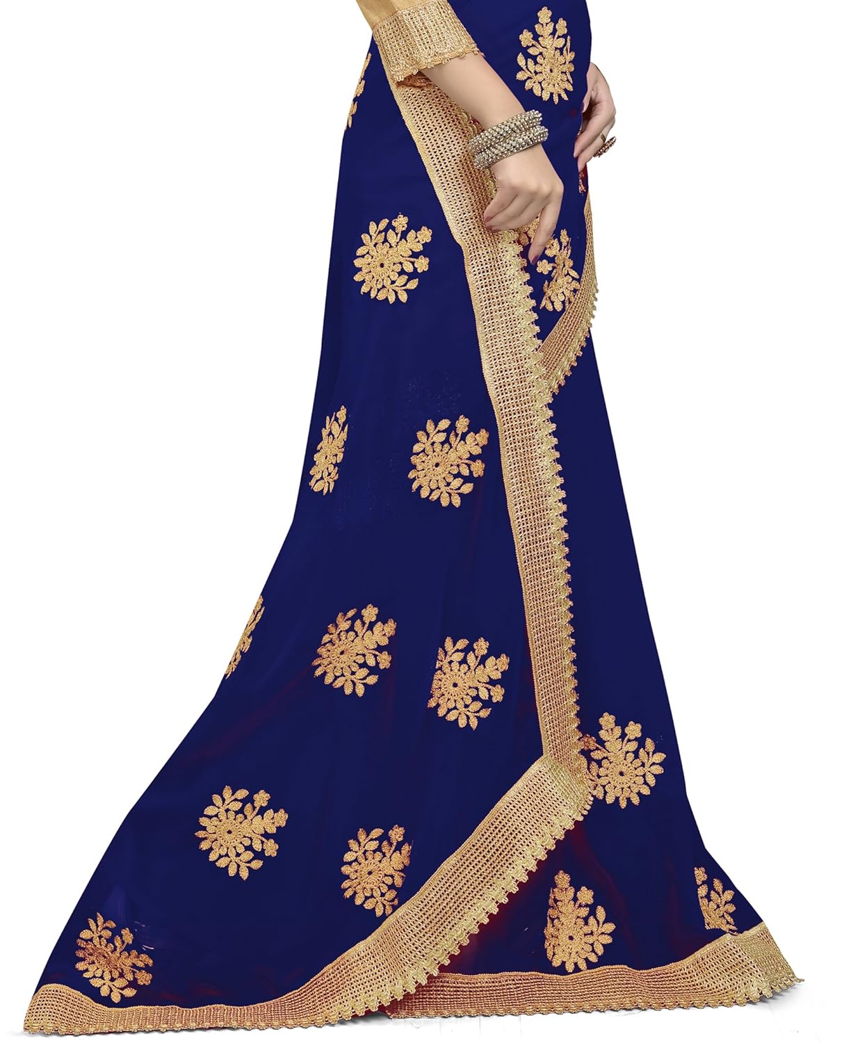 raghukul georgette embroidered saree for women