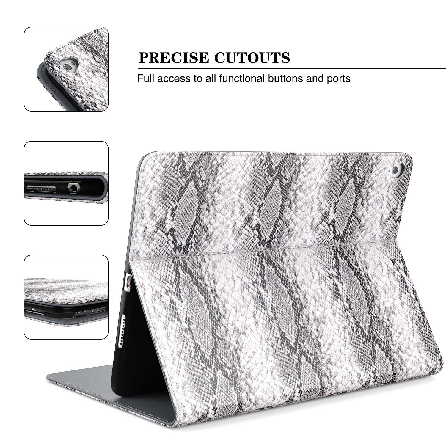 iPad Pro 10.5 Case, LoHi Genuine Leather Business Case Auto Sleep Multi-Functional Adjustable Stand Protective Cover for Apple iPad Pro 10.5 Inch 2017 Model