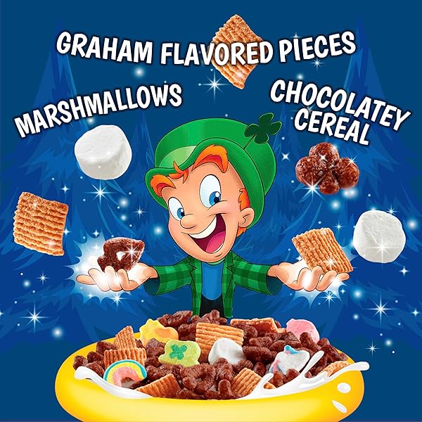 LUCKY CHARMS SMORES BREAKFAST CEREAL WITH MARSHMALLOWS, 11 OZ