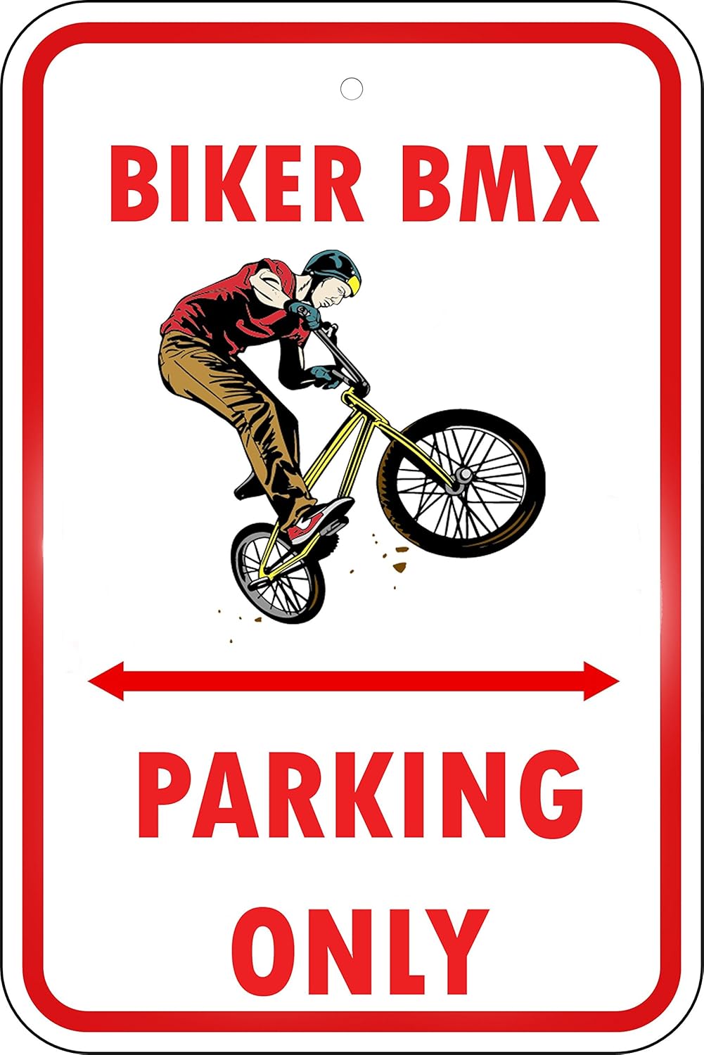 Fastasticdeals Aufkleber für Biker BMX Parking Only, Vinyl, 9 inches x
