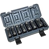 Lisle 13420 Hex &amp; Twist Socket Set, 8-Piece | Includes 3" long 1/2" drive extension, 17mm, 18mm, 19mm, 21mm, 22mm, 24mm and 27mm sockets