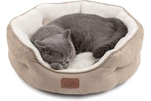 Bedsure Small Dog Bed for Small Dogs Washable - Round Cat Beds for Indoor Cats, Round Pet Bed for Puppy and Kitten with Slip-