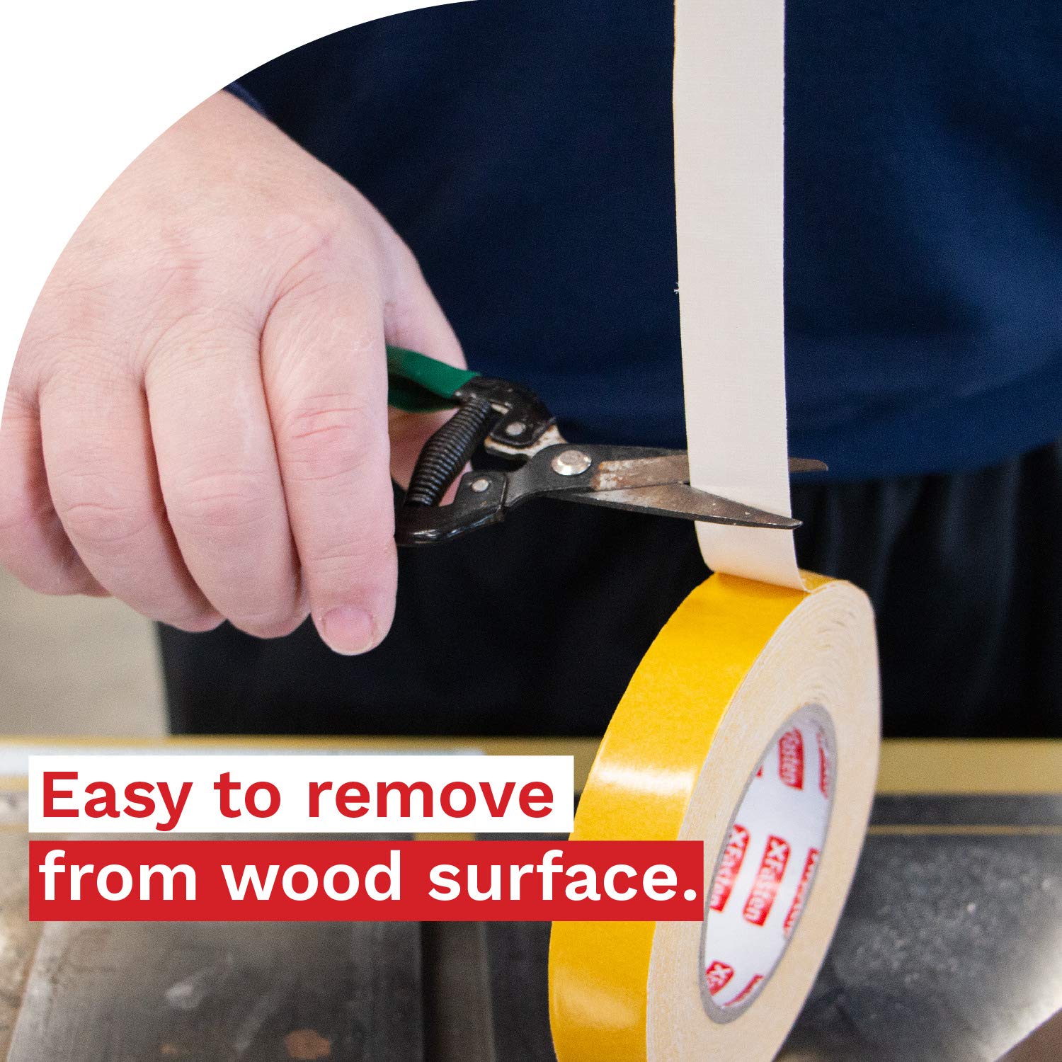 XFasten Double Sided Woodworking Tape, 1-Inch by 36-Yards, 3-Pack - Double Face Woodworker Turner's Tape for Wood Template, Removable & Residue Free: Industrial & Scientific