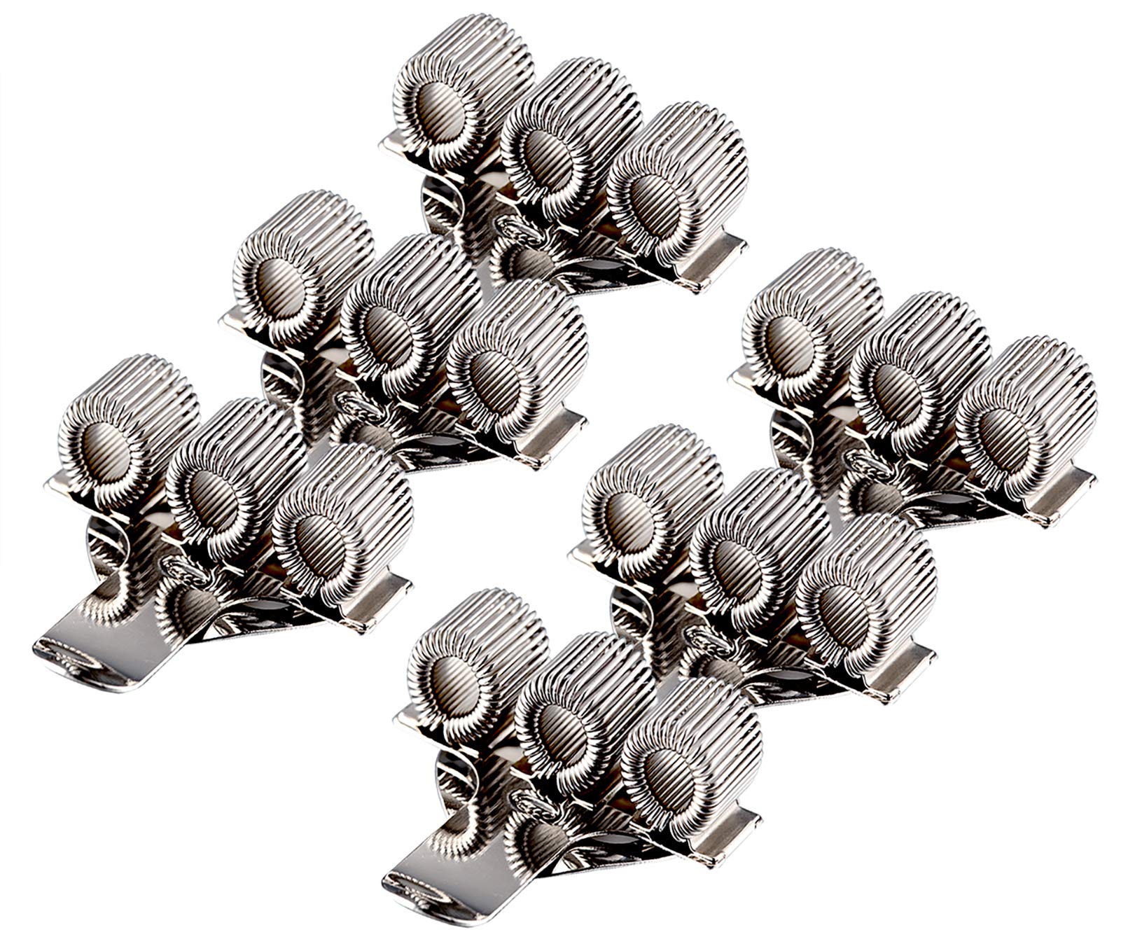 6pcs Triple Metal Pen Loop Holder Clips Pocket Pen Holder with Adjustable Spring Loop Pocket Pen Pencil Markers Loop Holder Clip for Pens Office Whiteboard Notebook Nurse Accessory Clipboard