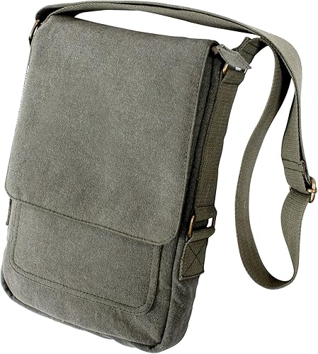 Amazon Rothco ミリタリーテックバッグ ビンテージ風キャンバス製 ショルダーバッグ オリーブドラブ Rothco ロスコ タブレットバッグ 通販