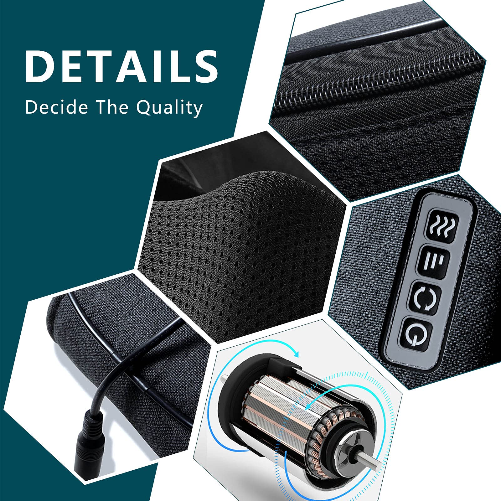 Mo Cuishle Shiatsu Neck and Back Massager with Heat – Deep Kneading for Shoulder and Neck – Ideal Gift for Men, Women, Mom, Dad Him & Her – Perfect for Christmas, Mother's Day, Father's Day, Birthdays