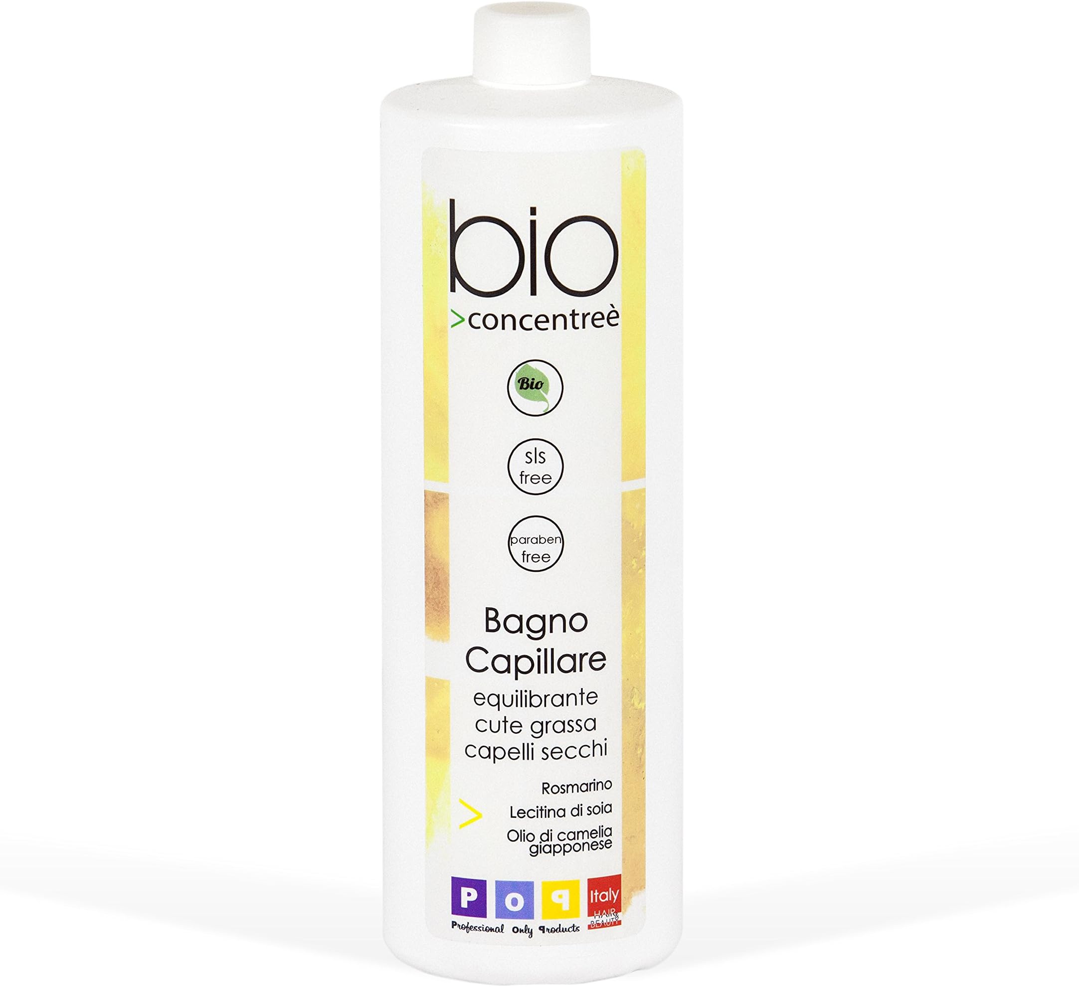 Pop Italy Organic Sebo-Balancing Shampoo for Skin Fat and Dry Hair - 1000 ml