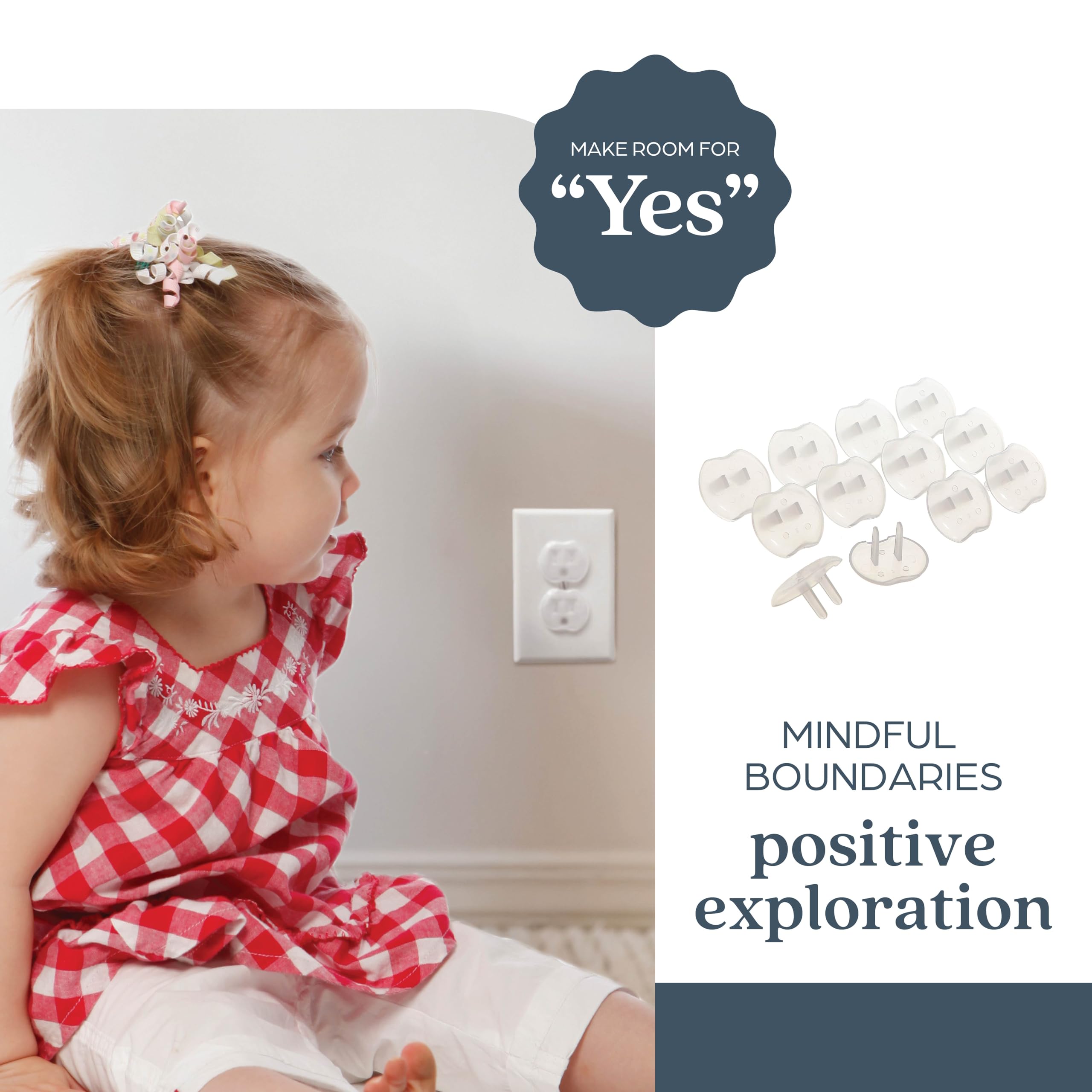 Dreambaby Plastic Baby Safety Outlet Plug Covers - 12 Pack - Outlet Covers Baby Proofing