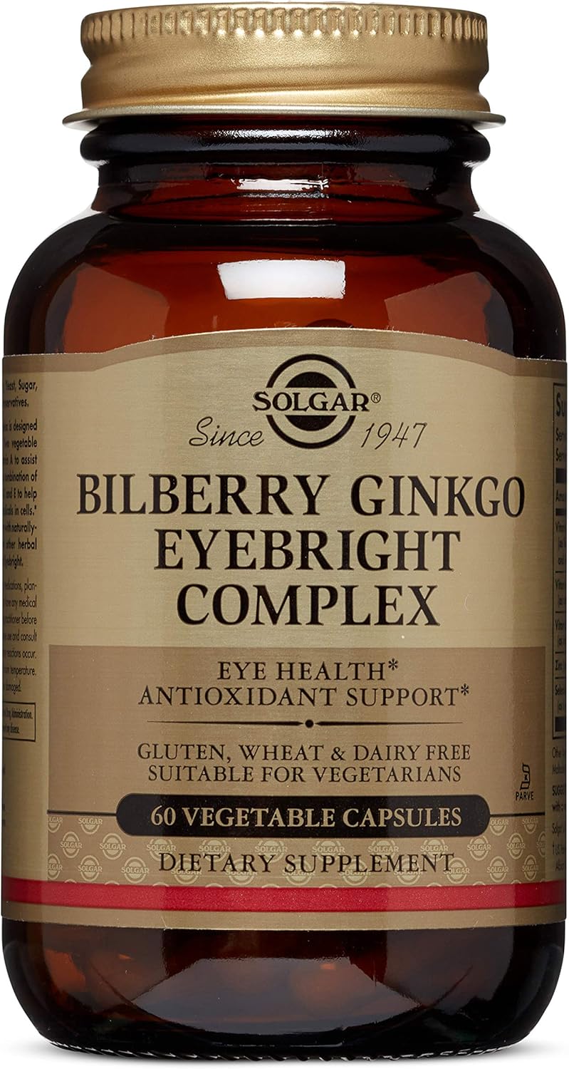 Solgar - Bilberry Ginkgo Eyebright Complex, 60 Vegetable Capsules