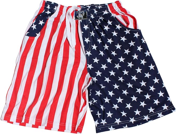 Stilya Shorts Kurze Hose Fitness Bodybuilding Usa Amerika Stars Stripes 1312 Usa Grosse L Amazon De Bekleidung