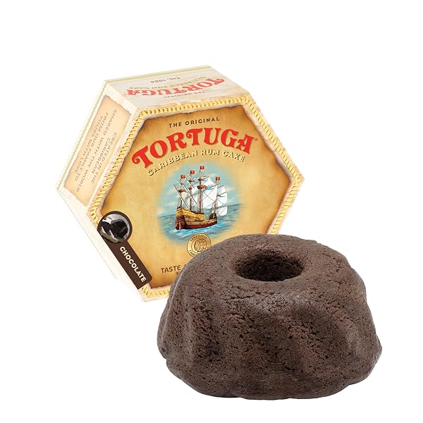 TORTUGA CARIBBEAN CHOCOLATE RUM CAKE – 4 OZ RUM CAKE – THE PERFECT PREMIUM GOURMET GIFT FOR GIFT BASKETS, PARTIES, HOLIDAYS, AND BIRTHDAYS – GREAT CAKES FOR DELIVERY