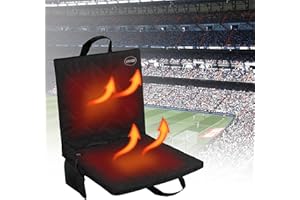URMONA Portable Heated Stadium Seat, Thin Heated Seat Cushion【No Power Bank】 USB Powered, Stadium Seats for Bleachers, 3 Level Heated Chair Pad,Foldable Heated Seat for Indoor, Outdoor, Sports