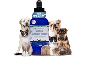 Holistic Pet Care Eye Ulcer Drops - Colloidal Silver with DMSO Drops for Dogs & Cat Eye Infections & Irritations -Eyes Care Solution Reduces Cataracts - All Natural Pet Health Care (4 oz)