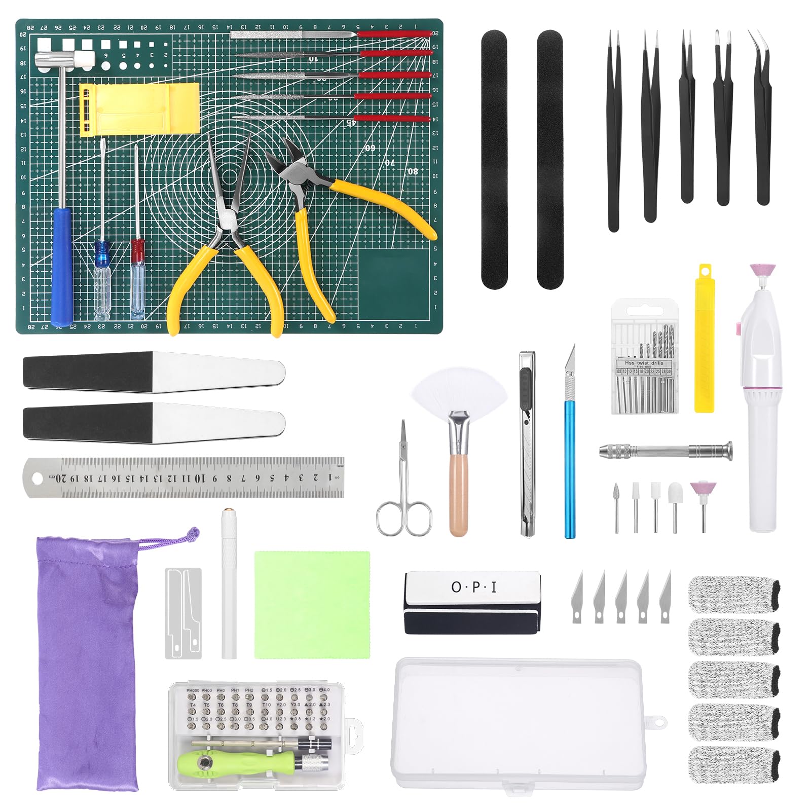 Fippy Fippy101PCS Model Kit Tools, Gundam Model Tool Kit, Model Making Tools Hobby Building Tools Kit for Gundam Basic Model Assembling, Building and Repairing