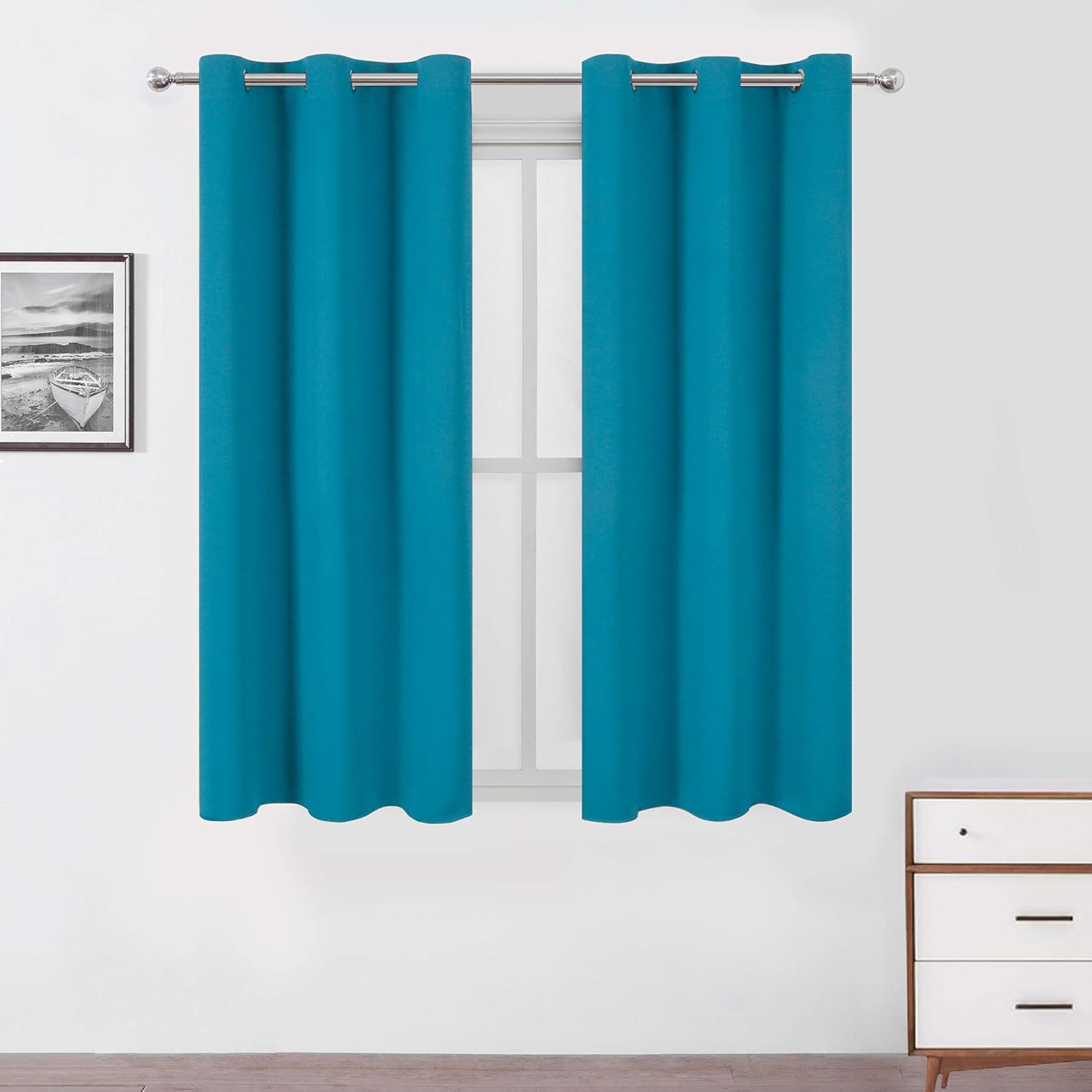 Amazon Com Lemomo Teal Turquoise Blackout Curtains 42 X 63 Inch