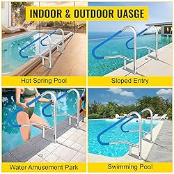 VEVOR Pool Rail 55x32 Pool Railing 304 Stainless