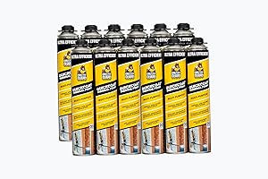 GRIZZLYGUARD Spray Foam Insulation DIY Closed Cell Spray Polyurethane Expanding Foam Sealant for Walls, Attic & Concrete, Heat (Thermal) & Acoustic Insulating, 240 Board Feet (Gun & Cleaner NOT Included, 12 Pack)