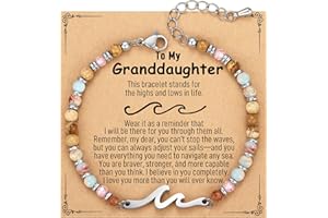 AryaHozel Wave Bracelets for Women, Christmas Stocking Stuffers, Jewelry Gifts for Best Friend, Sister, Mom, Daughter | 21st 30th 40th 50th 60th 70th Birthday Gifts for Women