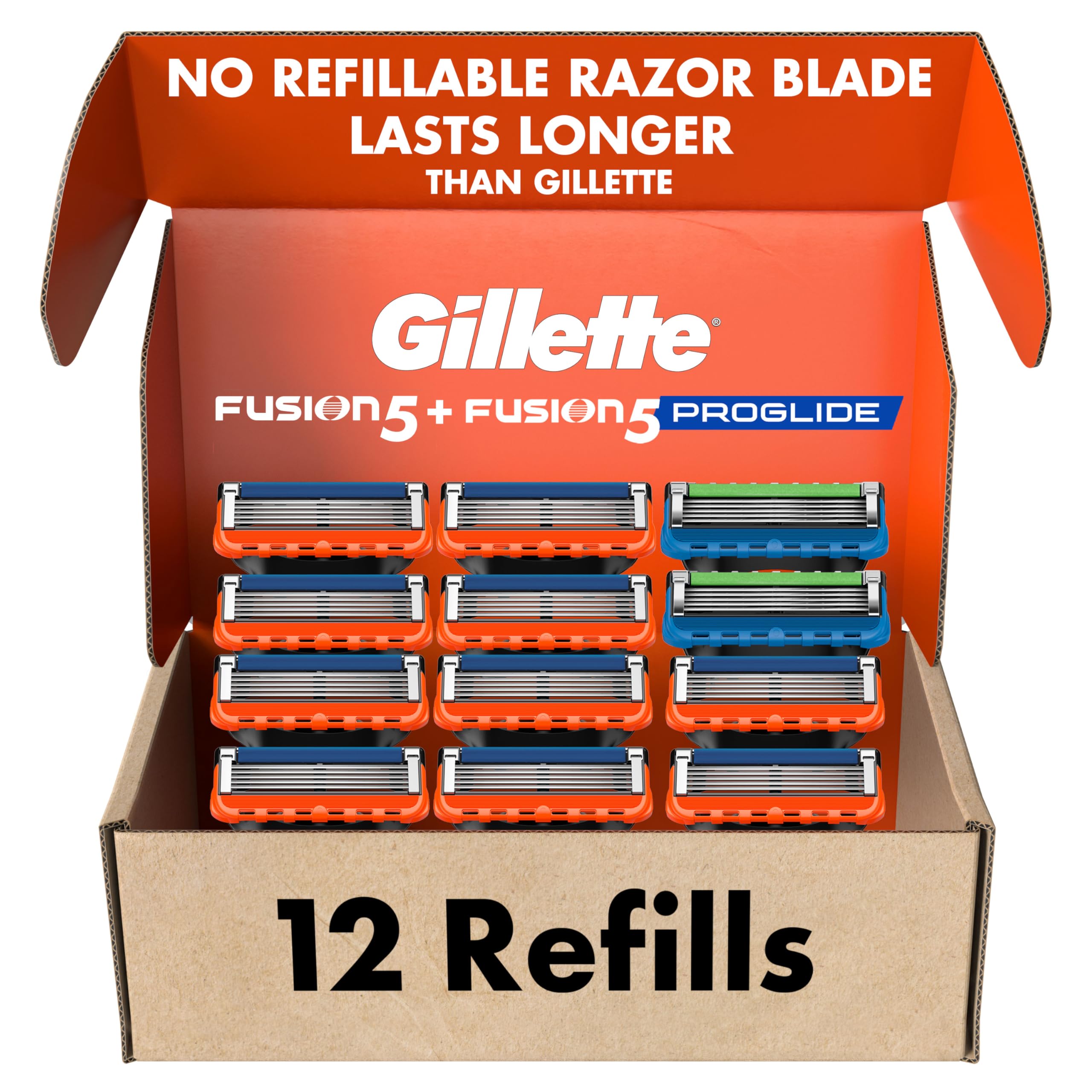 Photo 1 of ***PARTIAL SET - PRICE ADJUSTED***
Gillette Fusion5 Men's Razor Blade Refills, 10 Count + Fusion5 ProGlide Razor Blade Refills - 2 Count, Holiday Gifts for Men