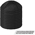Zion Judaica Deluxe Linen Kippah Kids Yamakas Mens Ceremony Yarmulkes W/Clips