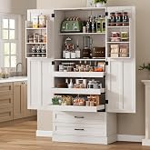 71" Tall Kitchen Pantry Cabinet, Freestanding Storage Cabinet with Drawers | Farmhouse Kitchen Cabinet with 3 Pull Out Shelves, 2 Large Drawers, Door Shelf &amp; Adjustable Shelf, for Kitchen &amp; Dining Room