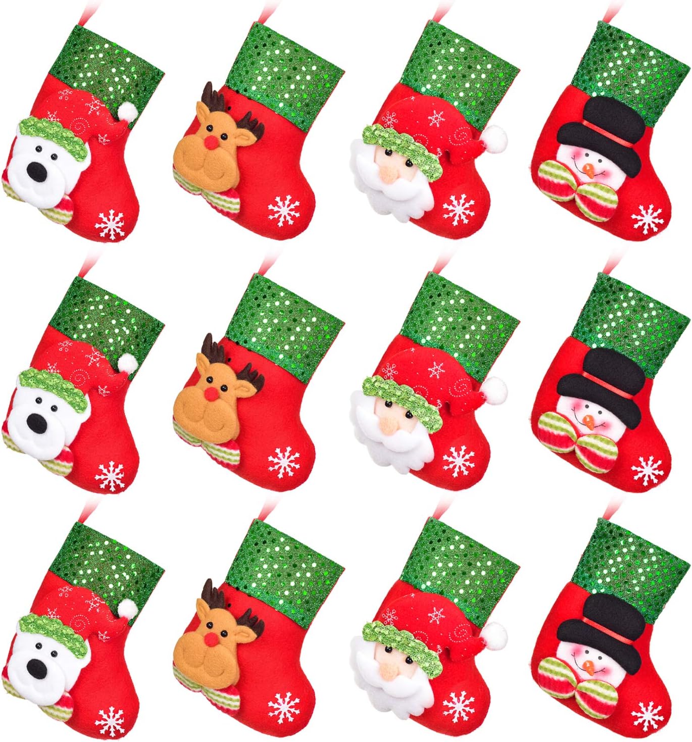 Stockings & Holders - DearHouse12pcs Mini Christmas Stockings, 6