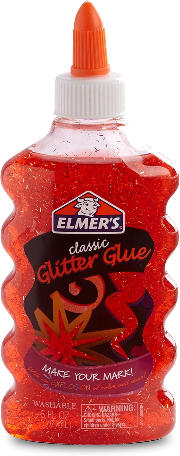 Elmer's Washable Glitter Glue, 6 Oz. Bottle, Red (E321) Amazon.ca