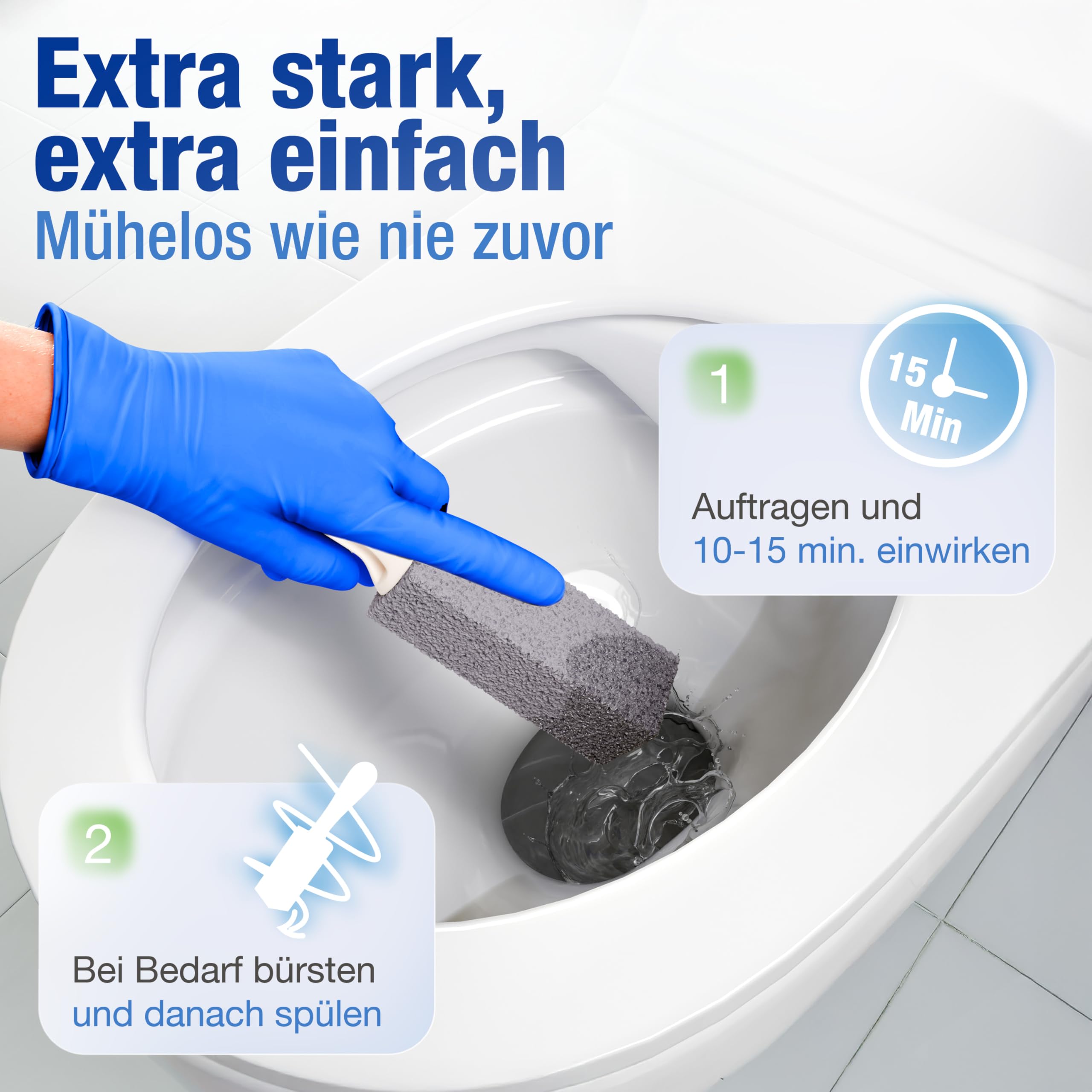 bio-chem Urinsteinentferner EXTRA STARK - 1000 ML - Extrem kraftvoller & hochkonzentrierter Profi WC-Reiniger - Entfernt mühelos hartnäckigste Ablagerungen und Gerüche - Made in Germany 5