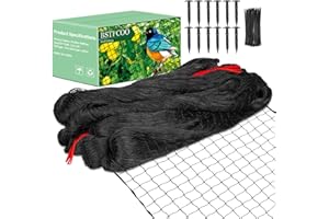 BSTPCOO Bird Net 50'x100' with 3/4" Mesh Bird Netting for Chicken Coop, Poultry Netting Heavy Duty Nylon Aviary Netting Cover