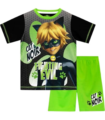Amazon.com: Miraculous Boys' Cat Noir T-Shirt Green Size 12