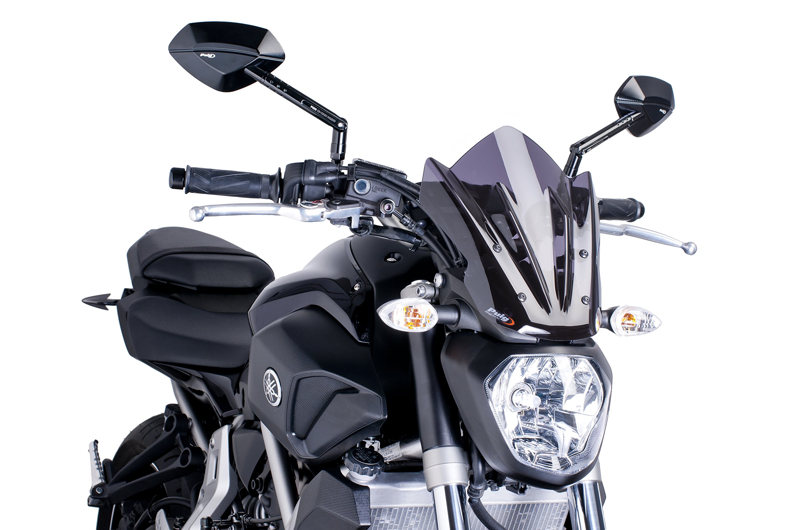 Puig 7015F Windshield for Yamaha MT-07 2014, Dark Smoke, Medium