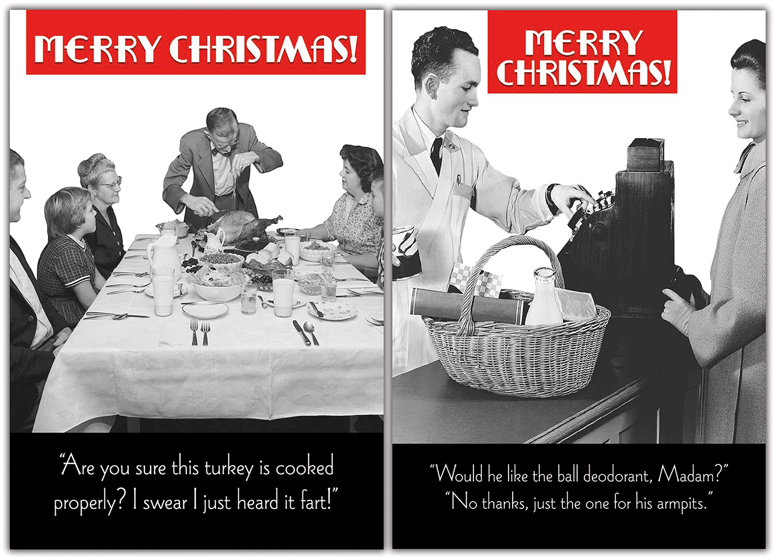 Emotional Rescue Christmas Cards Multi-pack, 10 Funny & Rude Christmas Cards, Assortment