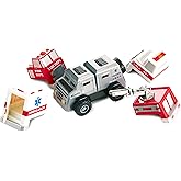 Popular Playthings Magnetic Build-A-Truck Fire & Rescue Set, Emergency Vehicle Toy for Toddlers, Gifts for Kids Ages 2 & Up - 6 Pieces