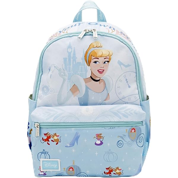 Wondapop Snow White Nylon Backpack – 13 Inch Deluxe Daypack With Front Pocket & Side Pockets (Blue, Official Licensed) - View #11