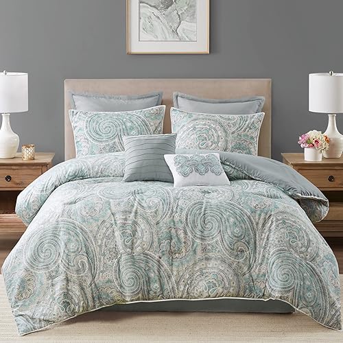 Comfort Spaces Cozy Comforter Set-Modern Classic Design All Season