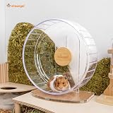Niteangel Super Silent 10-Inch Hamster Wheel Adjustable Stand Medium Transparent view 3