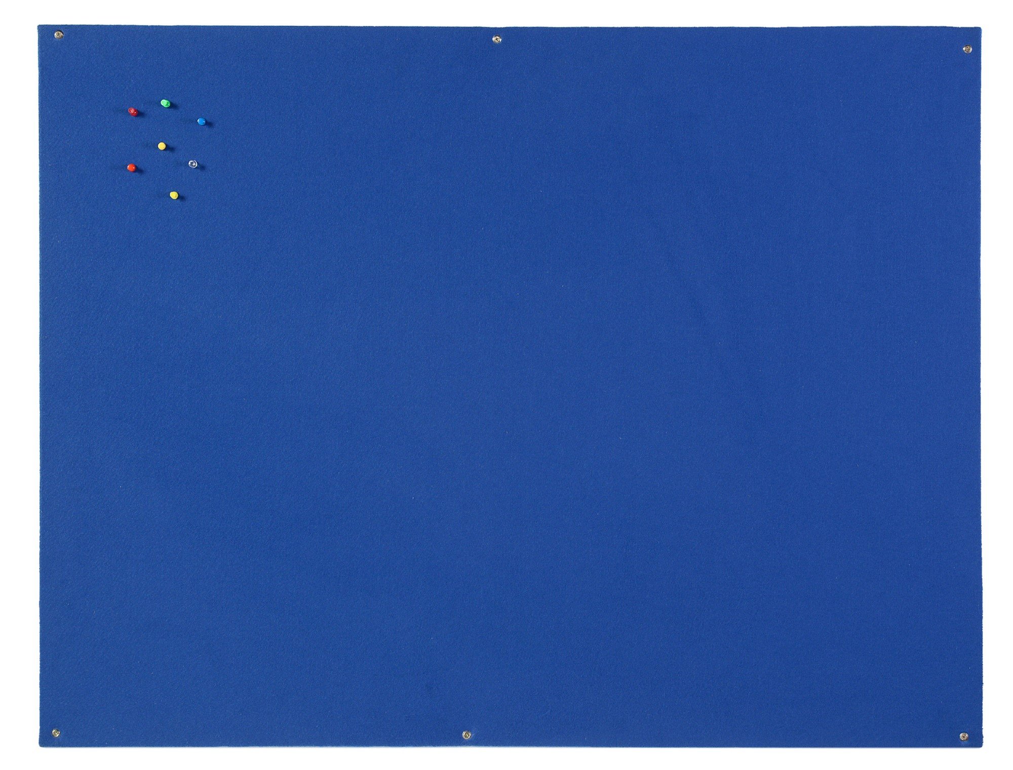 Bi-Office Notice Board, Blue Felt, Unframed, 120 x 90 cm