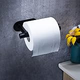 YUET Self Adhesive Matte Black Toilet Roll Holder SUS-304 Stainless Steel view 4