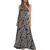 ELAN Women's Twist Halter Maxi Dress
