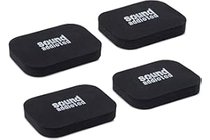 Sound Addicted Isolation Pads for Soundbar - Anti Vibrations Foam Pads Feet (4Pack) 3.5'' x 2.5'' x 0.65'' Suitable for Most Soundbars - BarPads (Rectangle)