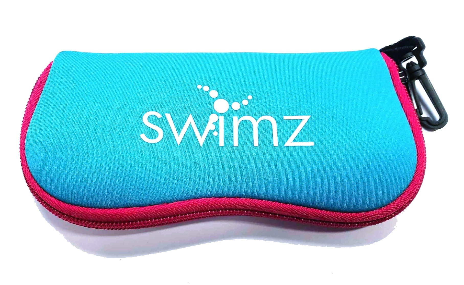Swimz Soft Neoprene Swimming Goggle Pouch - Soft Swimming Goggle Case (Blue/Pink/White)