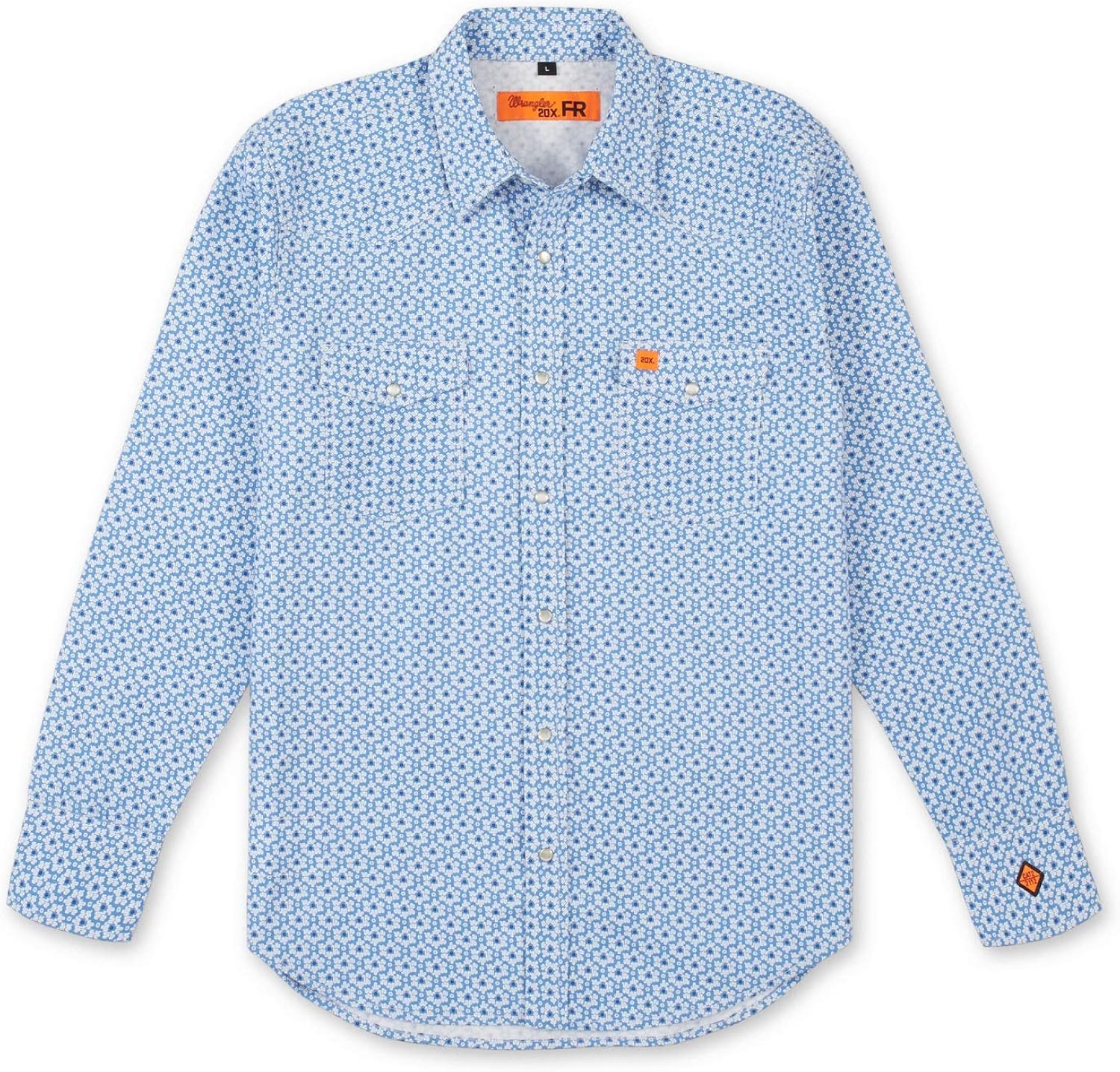 Wrangler Riggs Workwear Men's 20X Flame Resistant Long Sleeve Two Pocket Snap Shirt: Clothing