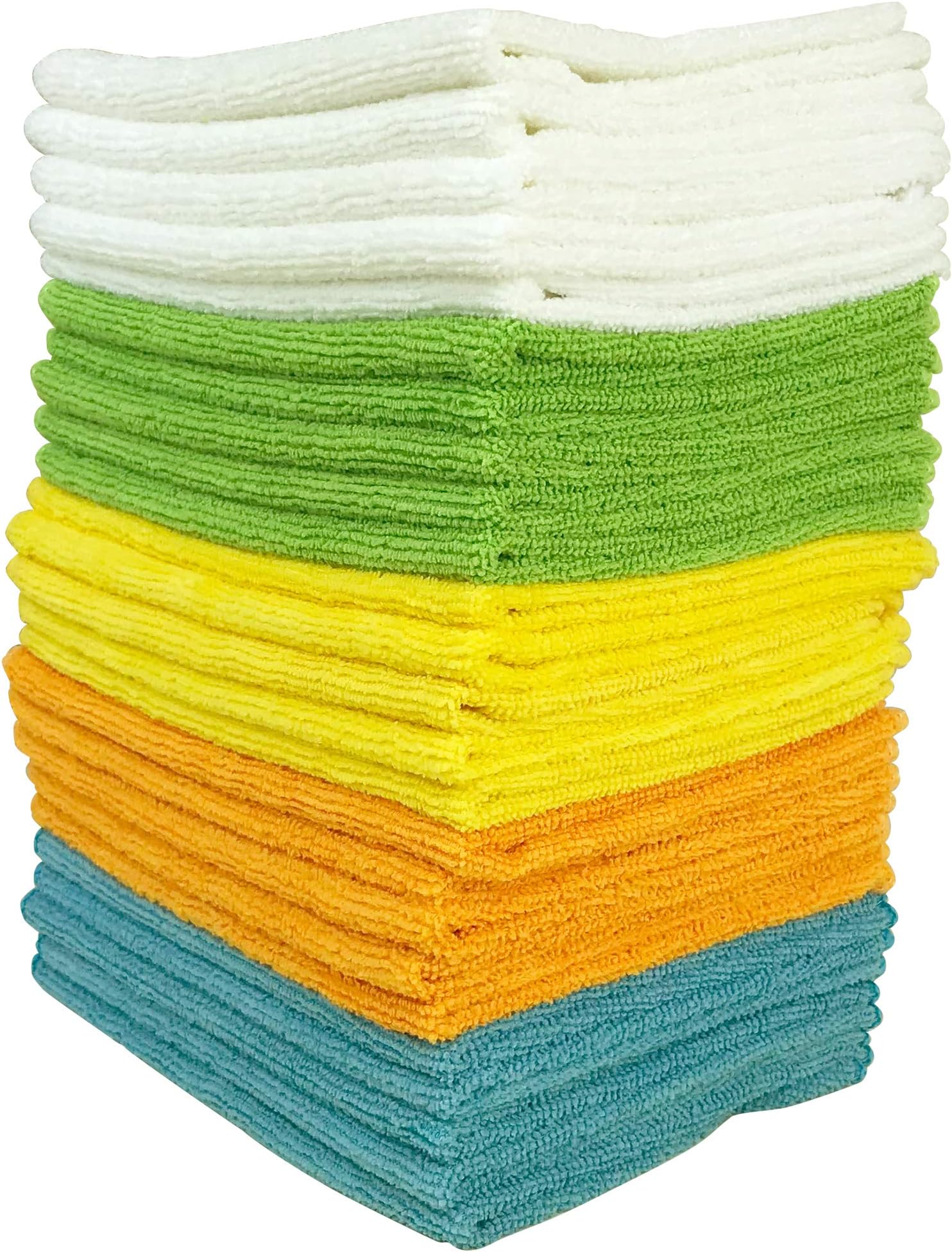 dyxer Microfiber Cleaning Cloth Size: 12" x 16" (25-Pack) Lint Free-Streak Free