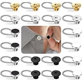 Arskivrov 20 Pcs Collar Extenders for Men's Shirts | 5 Zinc Alloy Colors, Button Extenders for Tie, Extra Neck Room Comfort, Elastic Button Extender for Dress Shirts