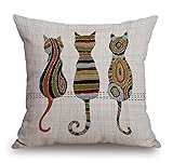 TSSOHU Cute Animal Cat Throw Pillow Cover Patio